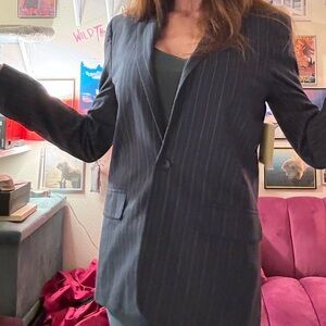 Dirty Laundry Navy Pinstripe Blazer